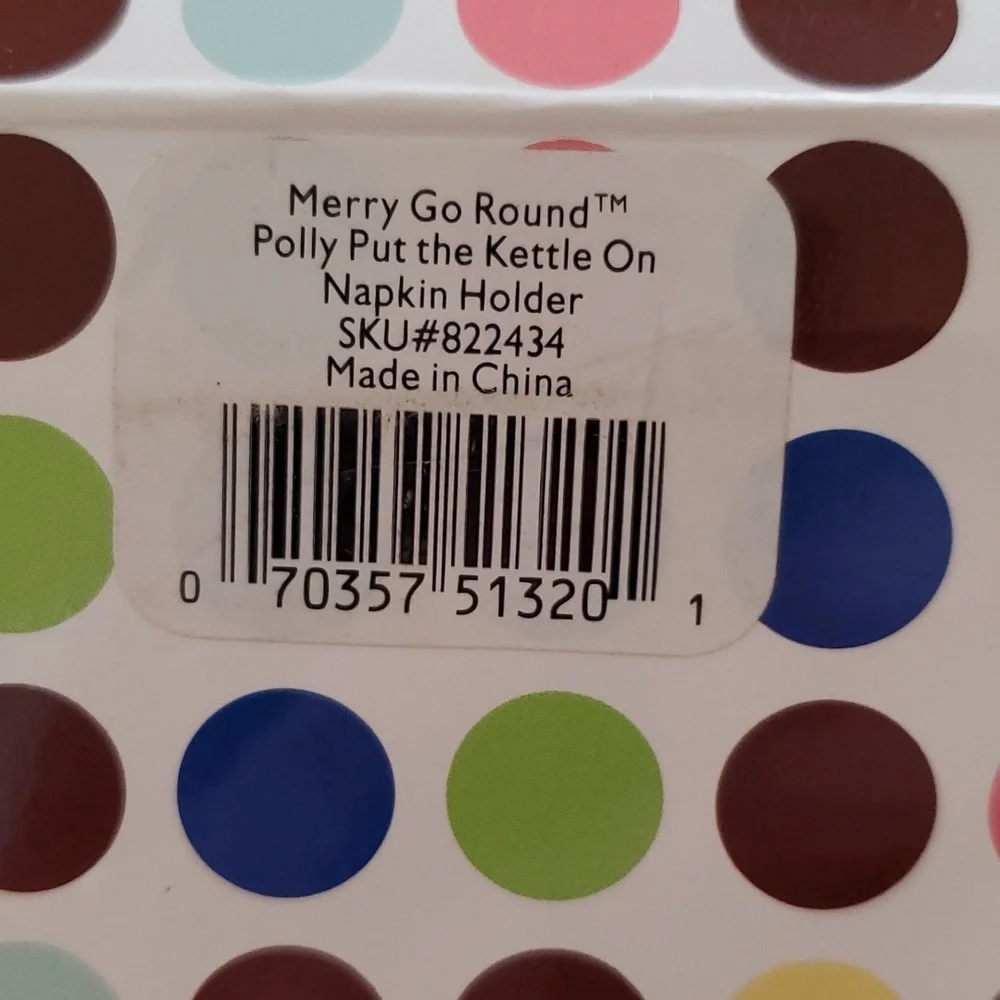 (Lenox) Polly Put The Kettle On Napkin Holder